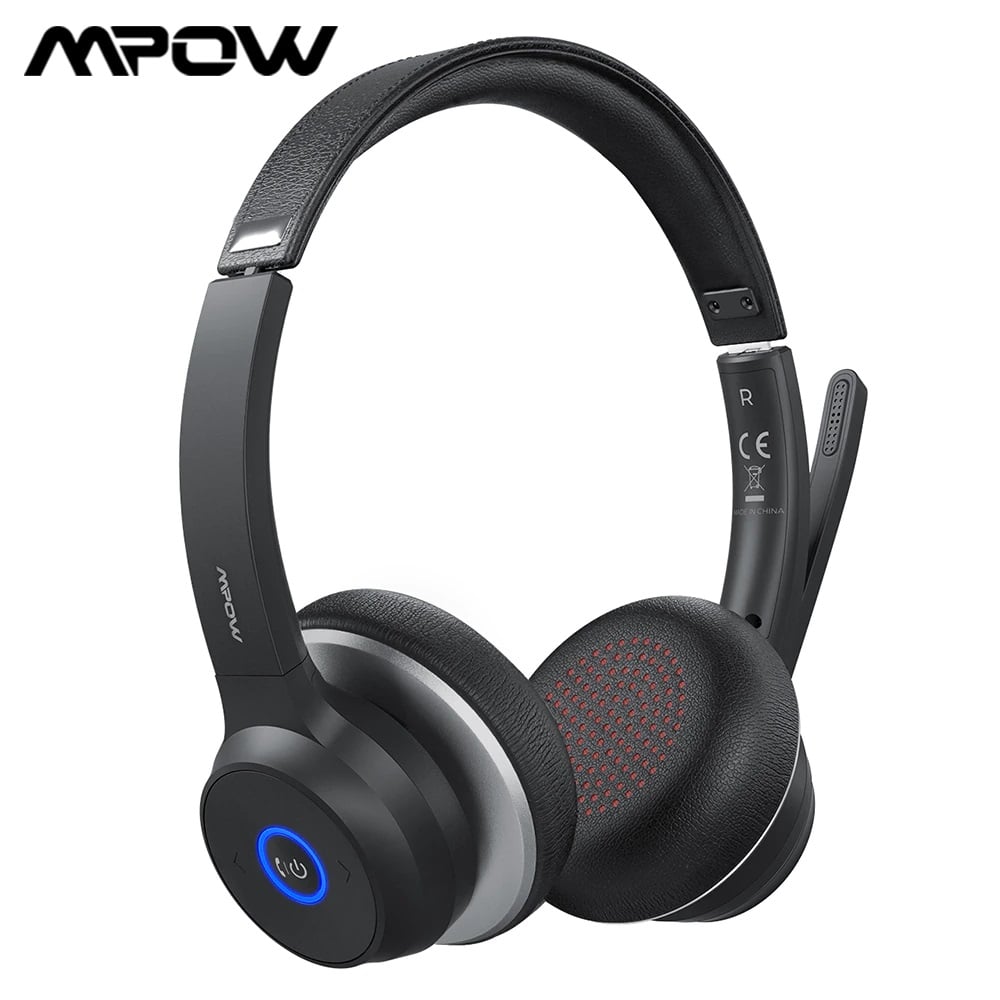 Mpow HC5 Bluetooth Headset with Noise‑Canceling Microphone